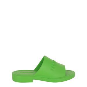Ferragamo Giuneva Logo Embossed Slides Green Mens